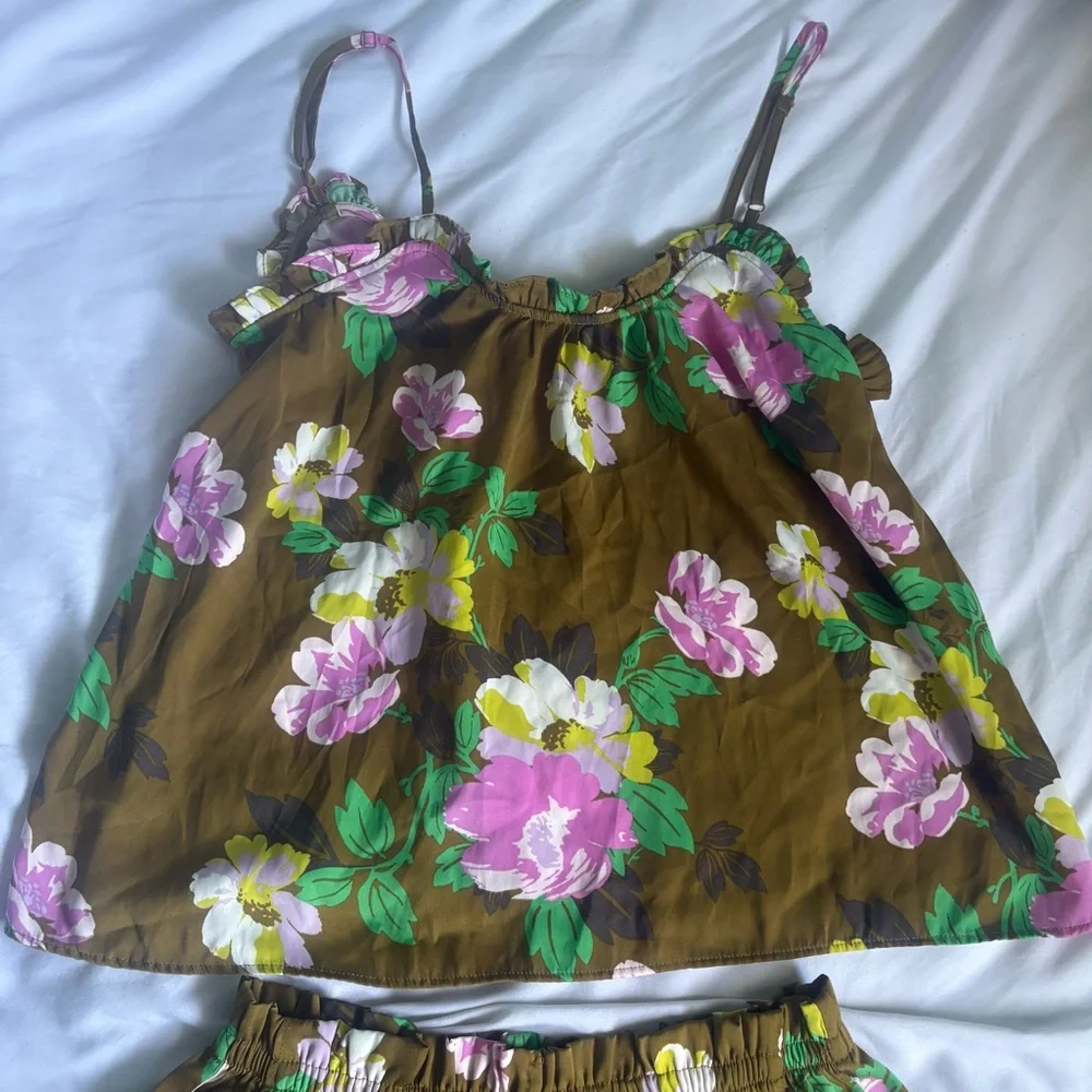 💚 Aerie | Floral Print Women's Sleepwear Set - Picture 4 of 8